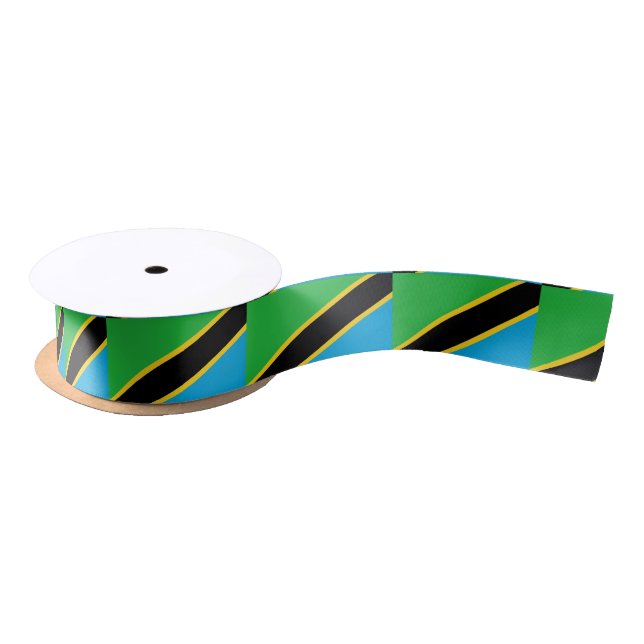 Tansania-Flagge Satinband (Spule)