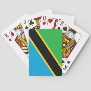 Tansania-Flagge Spielkarten