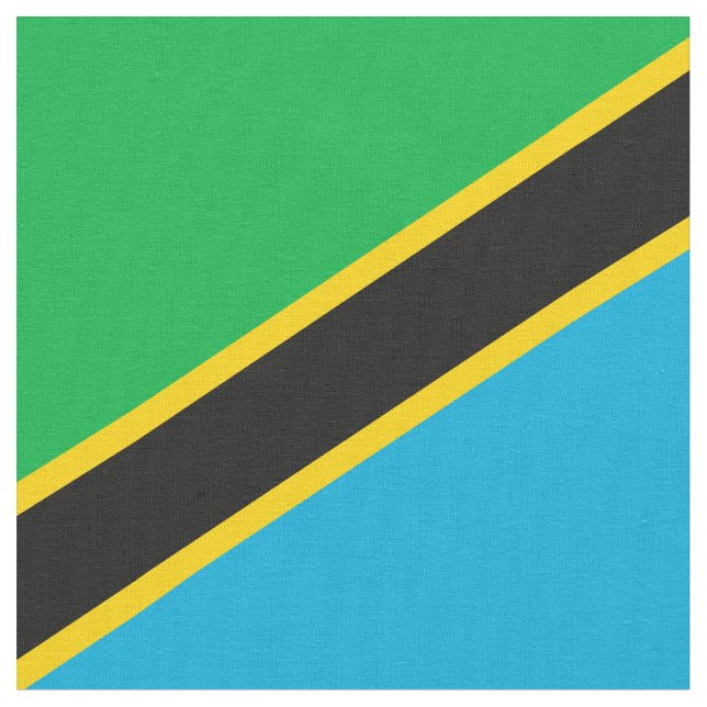 Tansania-Flagge Stoff (Nahaufnahme)