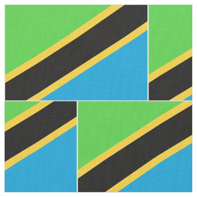 Tansania-Flagge Stoff (Nahaufnahme)