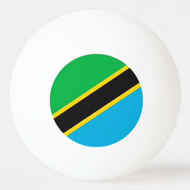 Tansania-Flagge Tischtennisball (Vorderseite)
