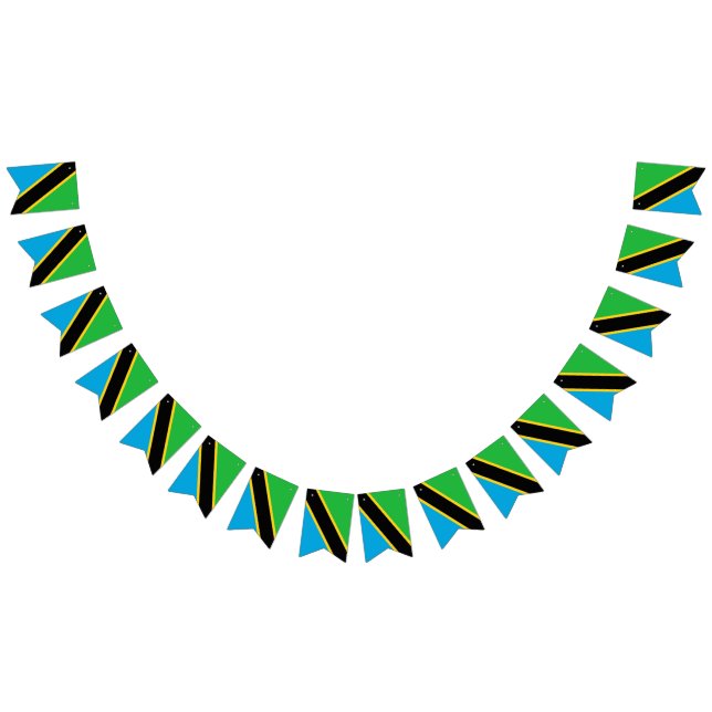 Tansania-Flagge Wimpelkette (Alle)