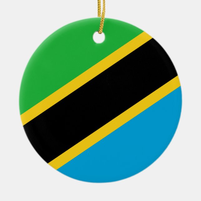 Tansania-Flaggen-Verzierung Keramik Ornament (Vorne)