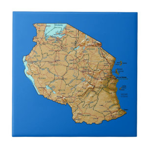 Tansania-Karten-Fliese Fliese