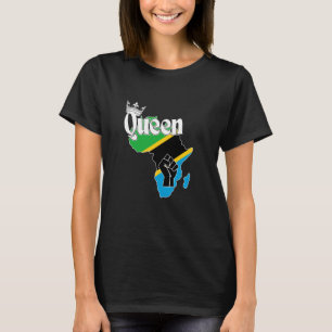 Tansania Königin mit tansanischer Flagge in Afrika T-Shirt