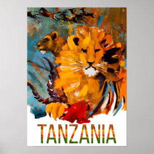 Tansania Reiseplakat Poster