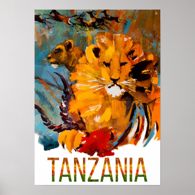 Tansania Reiseplakat Poster (Vorne)