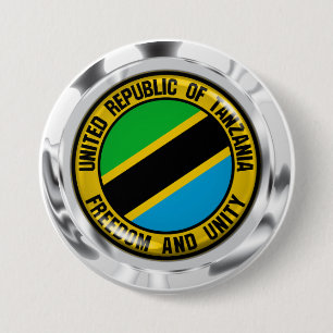 Tansania Round Emblem Button