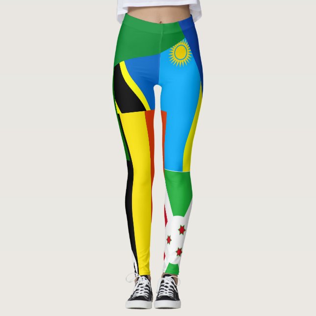 Tansania Ruanda Burundi Südsudan Uganda Kenia Leggings (Vorderseite)