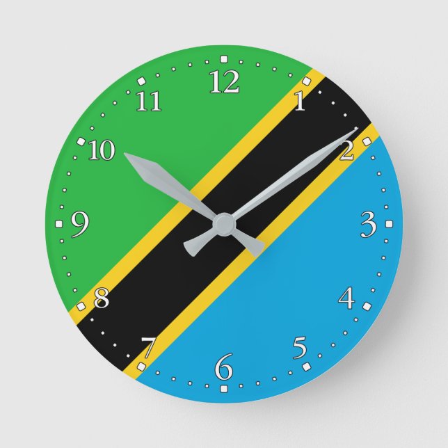 Tansania Runde Wanduhr (Vorderseite)