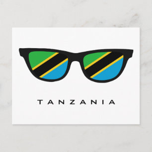 Tansania Shades benutzerdefinierte Text- und Farbp Postkarte
