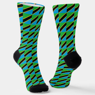 Tansania Socken, patriotische tansanische Flaggenm Socken