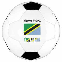 Tansania Tansania Flag Schwarze Personalisierung Fußball