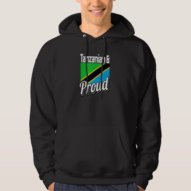 Tansania und Stolz mit der tansanischen Fahne Lieb Hoodie (Vorderseite)