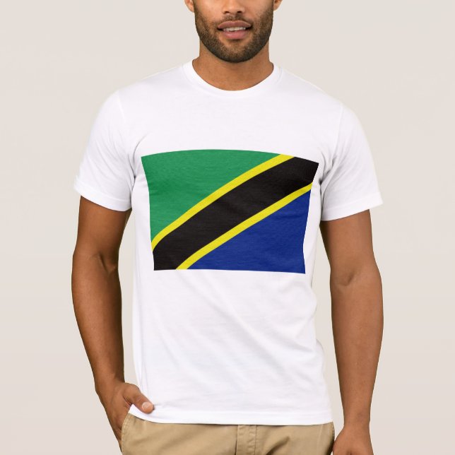Tansanias Flagge T-Shirt (Vorderseite)