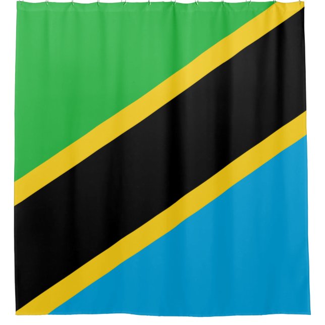 tansanische Flagge Duschvorhang (Vorderseite)
