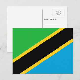 tansanische Flagge, Flagge Tansanias Postkarte