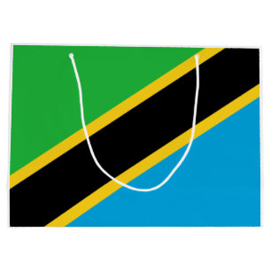 tansanische Flagge Große Geschenktüte