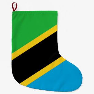 Tansanische Flagge Großer Weihnachtsstrumpf