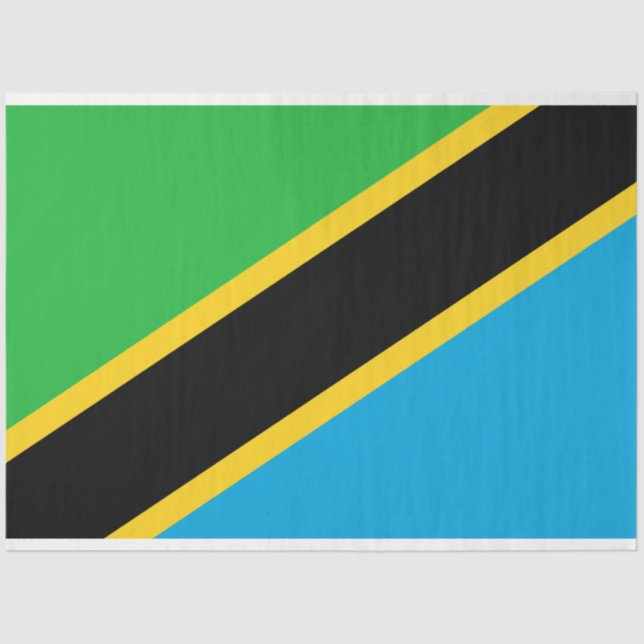 tansanische Flagge Seidenpapier (Vorderseite)