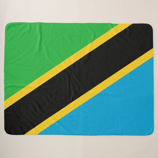 tansanische Flagge Sherpadecke (Vorderseite (Horizontal))