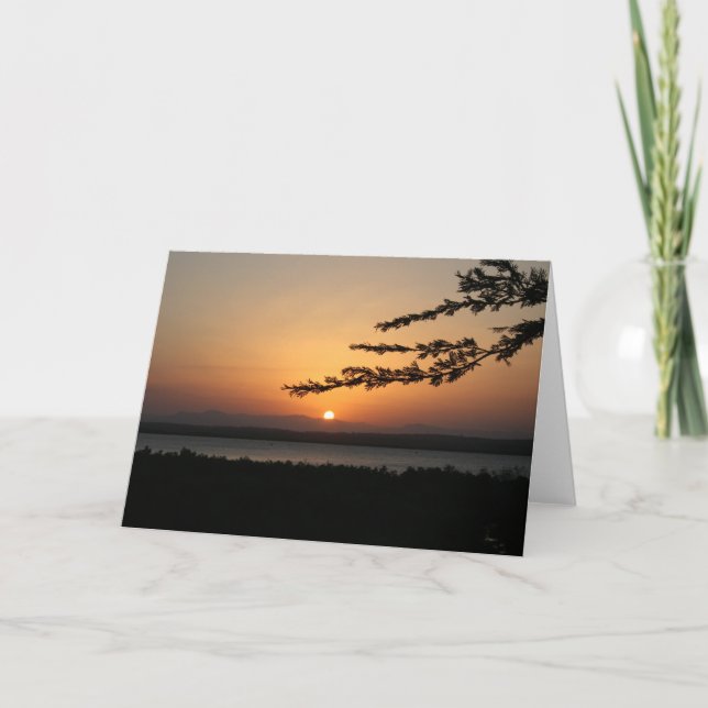 Tansanischer Sonnenuntergang Karte (Vorderseite)
