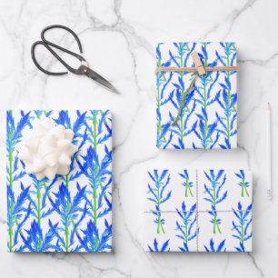 Tansy (L) auf einem Wrapping Paper Sheet Set von 3 Geschenkpapier Set