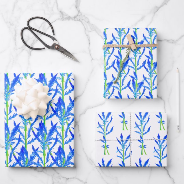 Tansy (L) auf einem Wrapping Paper Sheet Set von 3 Geschenkpapier Set (Vorderseite)