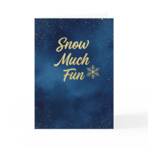 Tant de Plaisir – Élégante carte de Noël Bleue et 