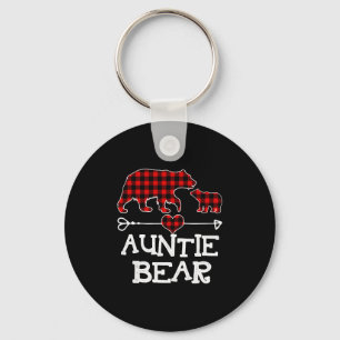 Tantchen Bear Christmas Pajama Red Kariert Buffalo Schlüsselanhänger