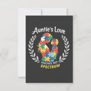 Tantchens Liebe kennt kein Autismus-Spektrum-Bewus Dankeskarte