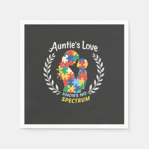 Tantchens Liebe kennt kein Autismus-Spektrum-Bewus Serviette