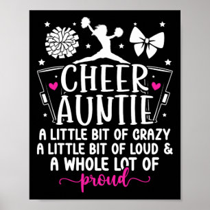 Tante anfeuern Stolz Tante einer Cheerleader-Tante Poster