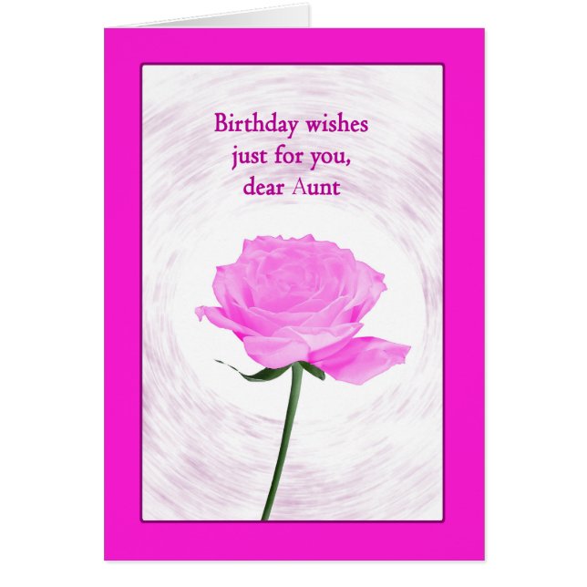 Tante Anniversaire Belle rose rose rose (Devant)