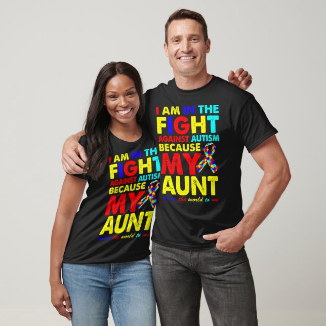 Tante Autism Awareness Puzzle Geschenk T-Shirt (Unisex)