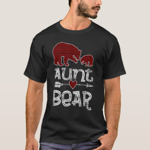 Tante Bear Buffalo Karierter Pfeil Weihnachten Paj T-Shirt