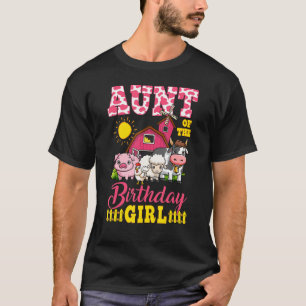 Tante Birthday Farm Animals Mädchen Matching Gebur T-Shirt