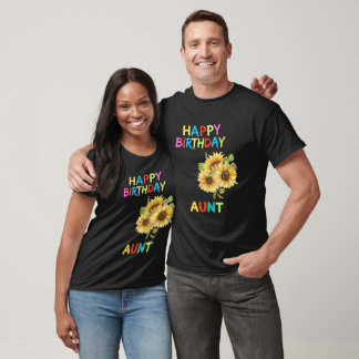 Tante Birthday Sonnenblumen Personalisiert T-Shirt