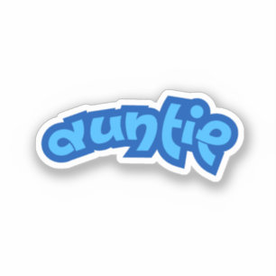Tante   Blaue Tante Tante  Aufkleber