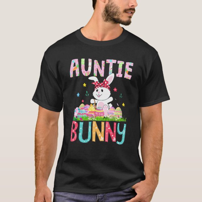 Tante Bunny Happy Osterfeier Niedliches Ostern T-Shirt (Vorderseite)
