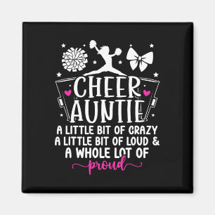 Tante Cheer Stolz Tante Einer Cheerleader Tante Ch Magnet
