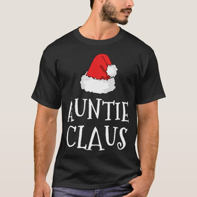 Tante Claus Christmas Hat Family Group Matching P T-Shirt (Vorderseite)