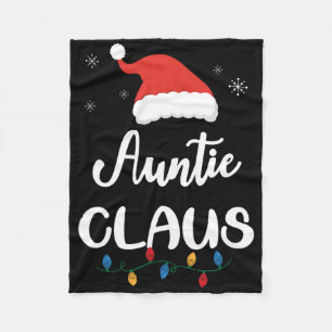 Tante Claus Funny Christmas Matching Familie Santa Fleecedecke