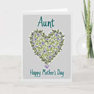 Tante-Day-Karte mit grünem Herzen Karte
