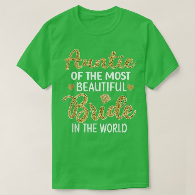Tante de la mariée la plus belle T-Shirt pour la f (Design devant)