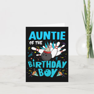 Tante der Bowling Bowler-Familie am Geburtstag Karte
