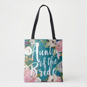Tante der Braut gebürstete Floral Hochzeitstasche Tasche