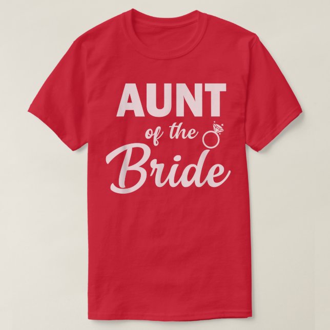 Tante der Bride Coordinating Wedding Party T-Shirt (Design vorne)