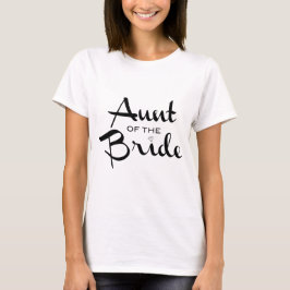 Tante der Bride Retro Black Script T-Shirt