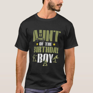 Tante der Geburtstagsjungen Armee Camouflage Tante T-Shirt